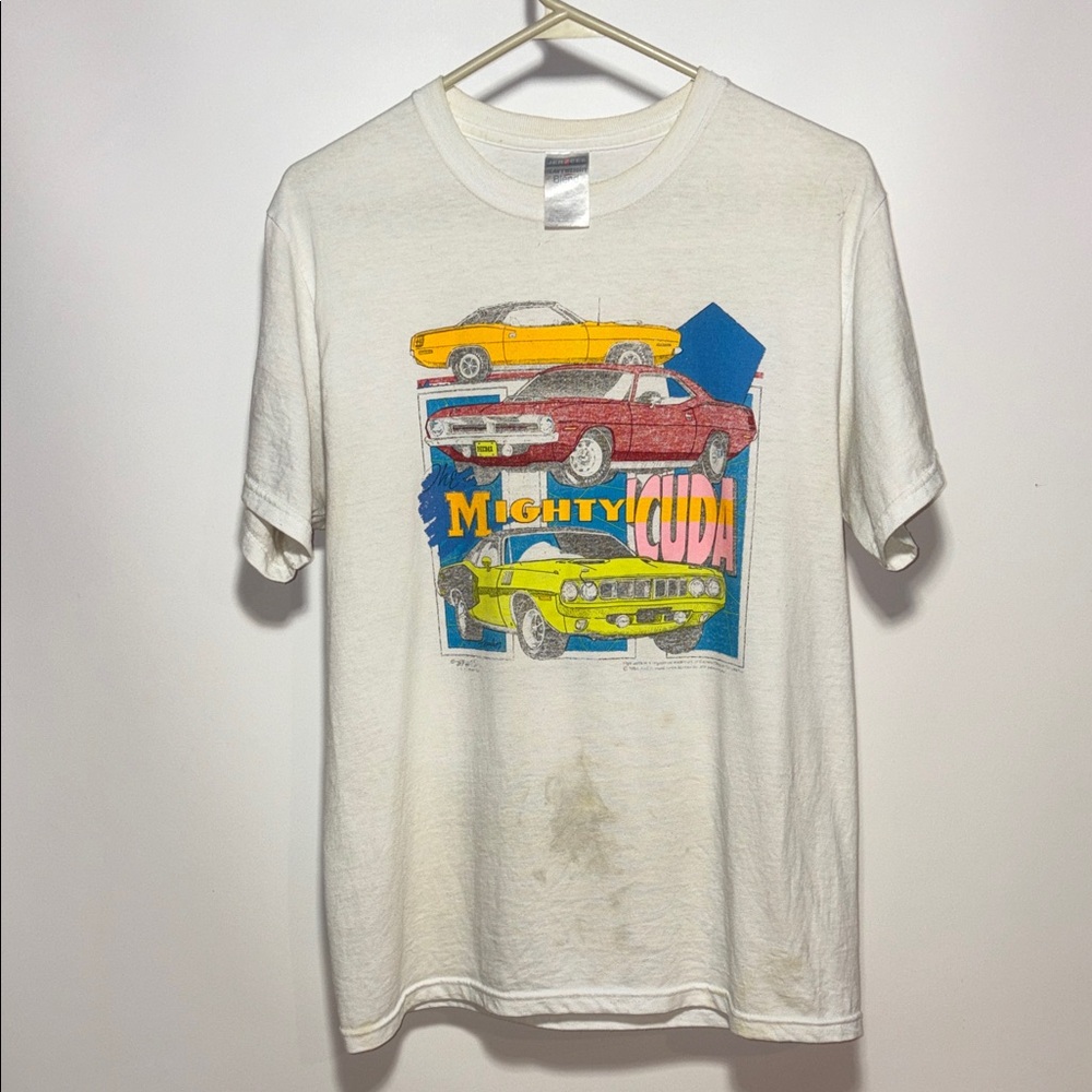 Vintage Mighty Cuda Graphic T-Shirt - White